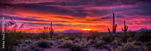 Vibrant Arizona sunset