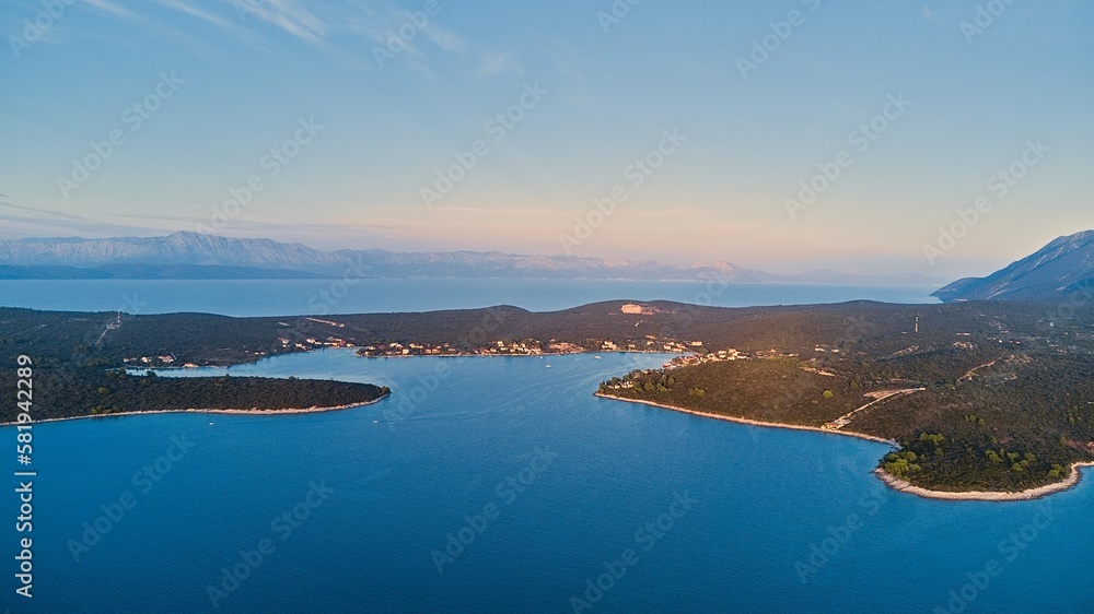Fototapeta premium Loviste Croatia, Pljesac. Top view.