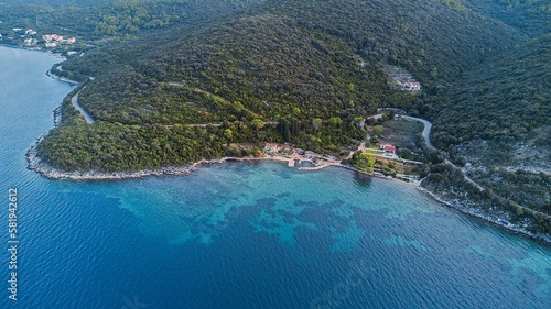 Aerial view of Korcula Island, Croatia. © Grzegorz