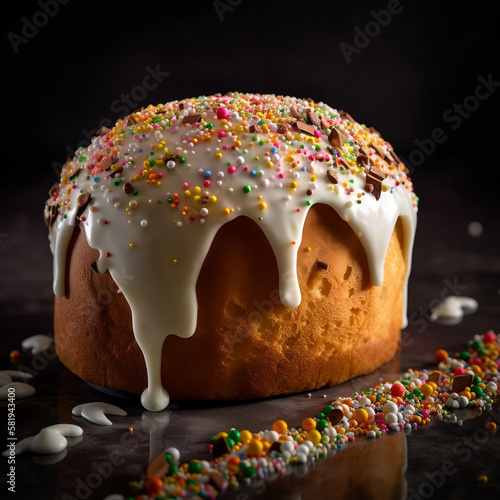 Easter cake. AI-generated