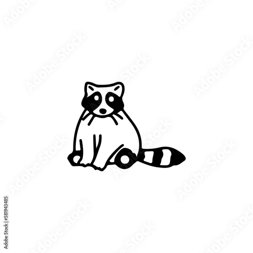 cute slow loris doodle illustration vector