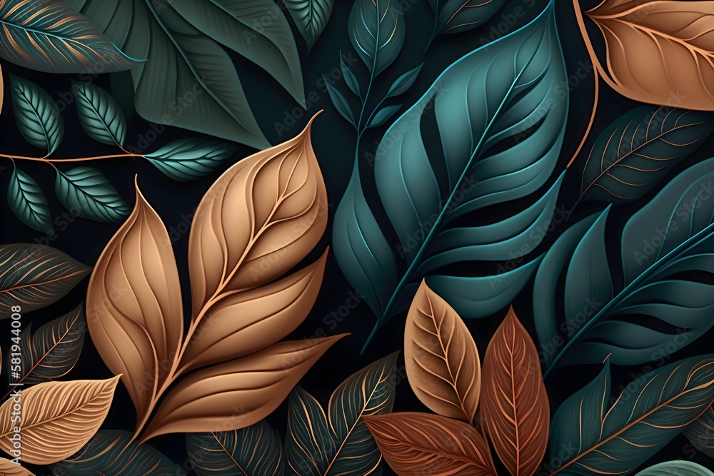 pattern with leaves pattern with leaves