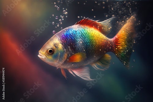 Rainbow Fish: A Colorful Symbol of Hope and Joy Generative AI © pngking