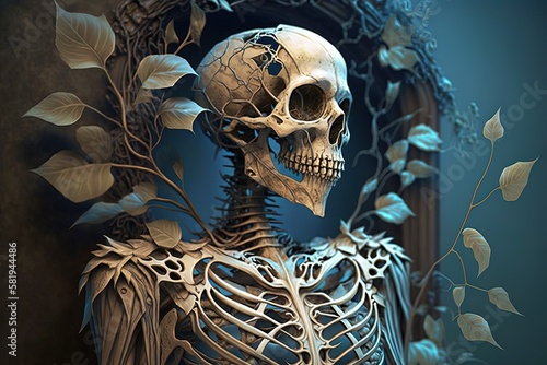 Revealed in Bones - A Whisper of Life Beyond Death Generative AI © pngking