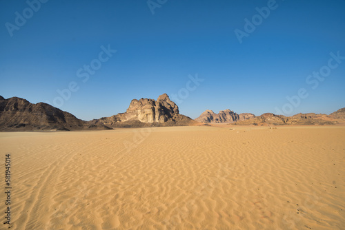 Sand and mountains, Wadi Rum Desert, Jordan