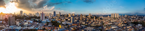 Vista panorâmica da cidade de Jundiaí SP bairro Vianelo com centro e Vila Arens ao fundo  photo