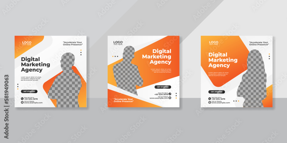 Digital business marketing social media post template. Digital business marketing social media post template.
