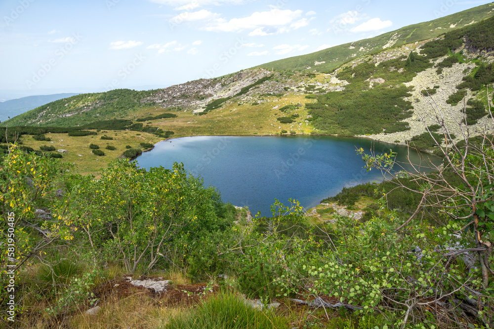 Landscape of Rila Mountain near Yonchevo lake, Bulgaria