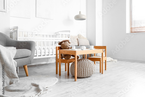 Modern nursery room interio...