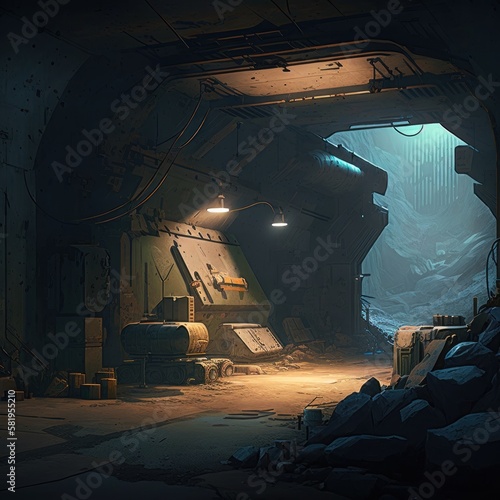 Underground Military Base Game Art