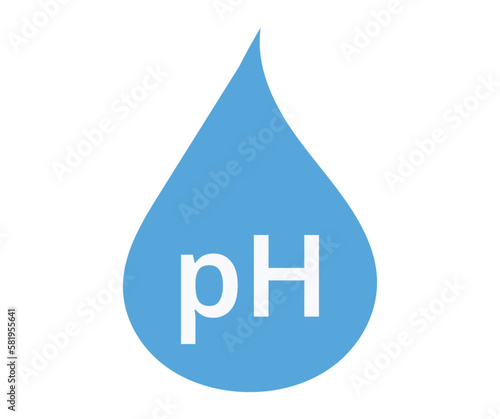 Blue ph raindrop. 
