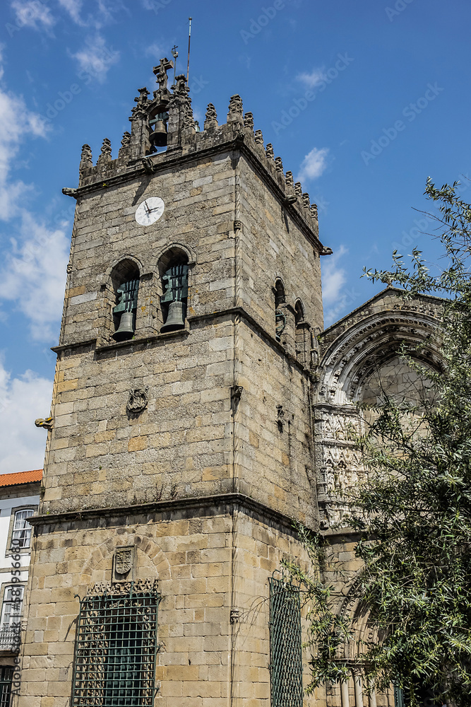 Church of Our Lady of Oliveira (Nossa Senhora da Oliveira) in Guimaraes, Portugal. Nossa Senhora da Oliveira - one of the most significant examples of Gothic architecture in north of country. Church of Our Lady of Oliveira (Nossa Senhora da Oliveira) in Guimaraes, Portugal. Nossa Senhora da Oliveira - one of the most significant examples of Gothic architecture in north of country.