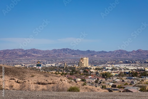 View from the north Green Valley mesa overlooking Henderson, Nevada photo