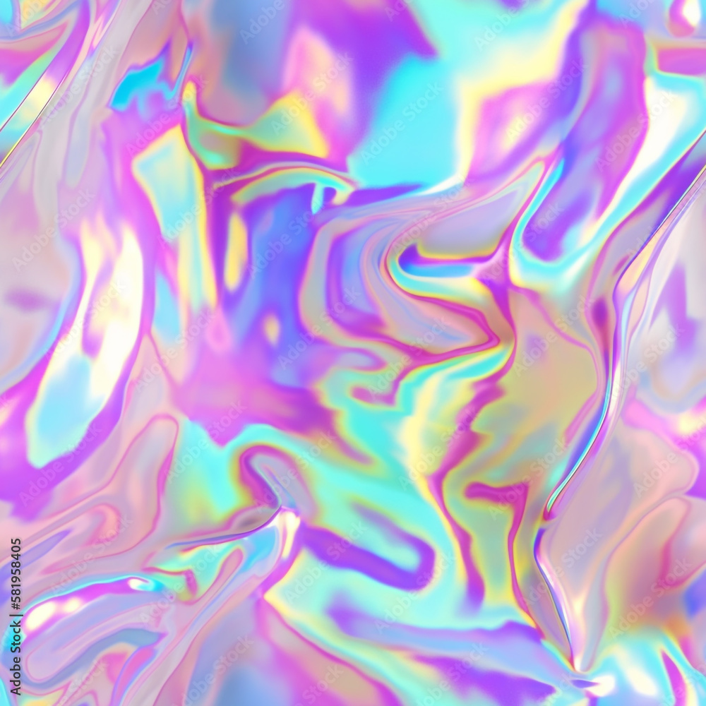 Seamless holographic iridescent satin foil pattern background. Seamless holographic iridescent satin foil pattern background.