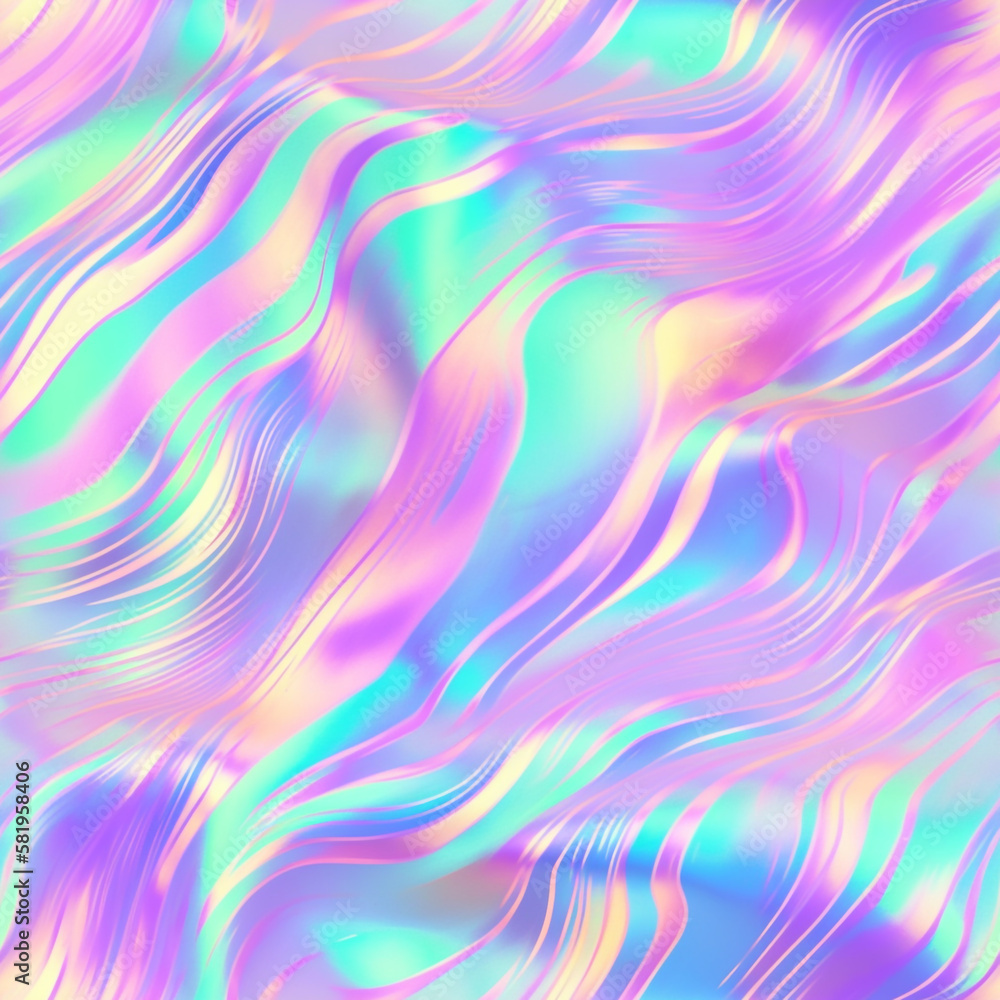 Seamless holographic iridescent satin foil pattern background. Seamless holographic iridescent satin foil pattern background.