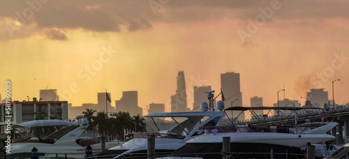 Miami Beach Marina sunset