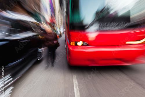 abstract blurred picture of a city street scene with a bus © Christian Müller
