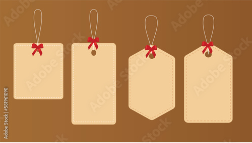 set of price tags, Hang tag, hanging label, paper card