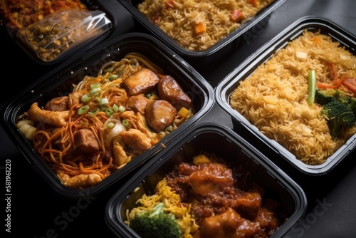 Schezwan noodles, fried rice, chilli chicken, manchurian, and soup are among the items in a group of Indo Chinese meals delivered to homes in plastic packets, containers, or boxes. India's online meal