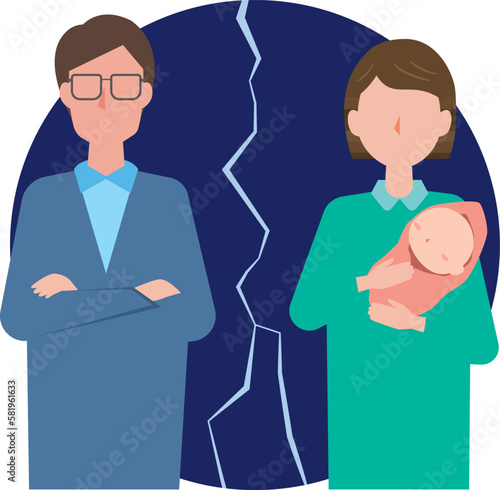 離婚のイメージイラスト