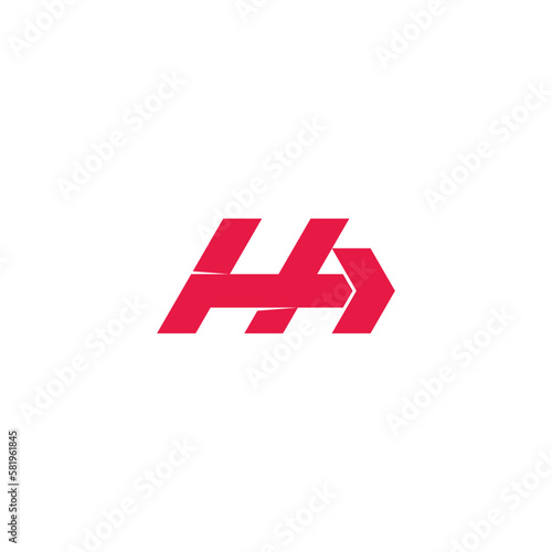 Free Download letter hb swoosh arrow simple geometric logo vector - GFXLoad