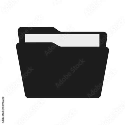 Folder with files icon. Information sign business concept. Computer interface. Vector illustration.