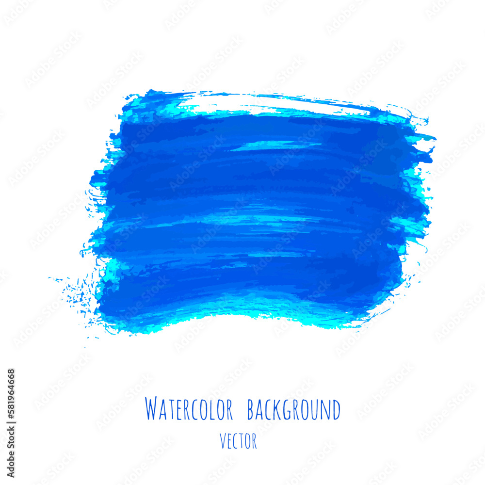 Vector marina, navy blue, indigo watercolor texture background, dry brush stains, strokes, spots isolated on white. Abstract marble frame, place for text or logo. Acrylic hand painted pours, fluid art