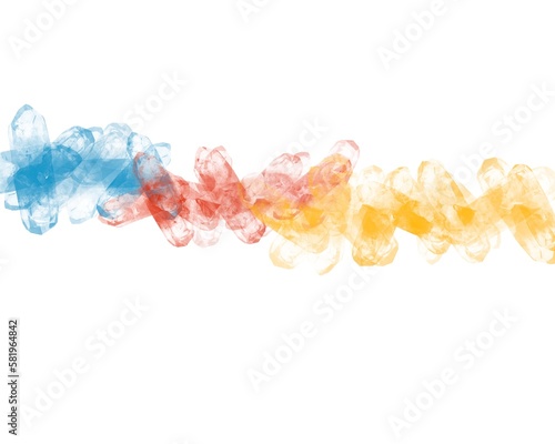 colorful smoke isolated on white