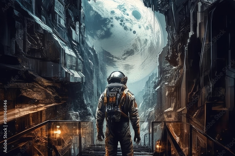 Journey of a spaceman. media mix. Generative AI Journey of a spaceman. media mix. Generative AI