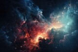 Nebula and galaxies in space. Elements of this image furnished by NASA. Generative AI