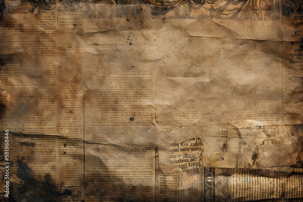 GRUNGE PAPER TEXTURE, OLD NEWSPAPER BACKGROUND, AND SPACE FOR TEXT