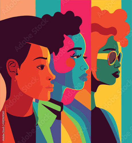 lgbtq representativeness vector illustration. modern design