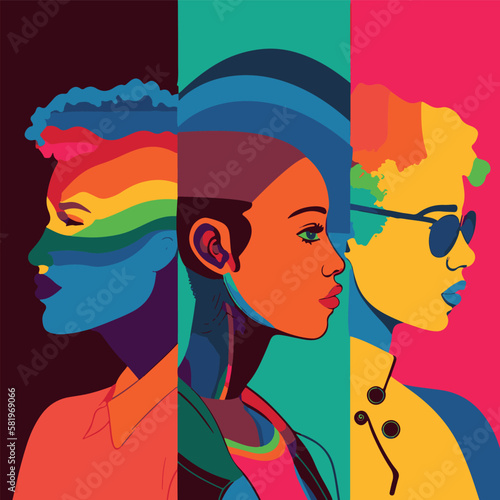 vector illustration lgbtq representativeness, modern illustration