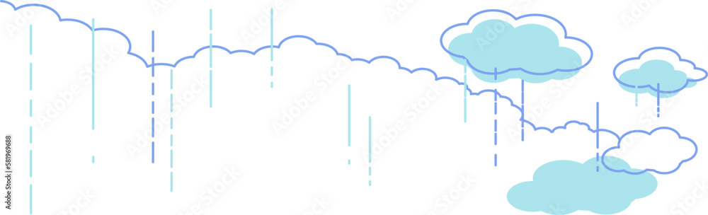 シンプルな雨雲の背景イラスト シンプルな雨雲の背景イラスト