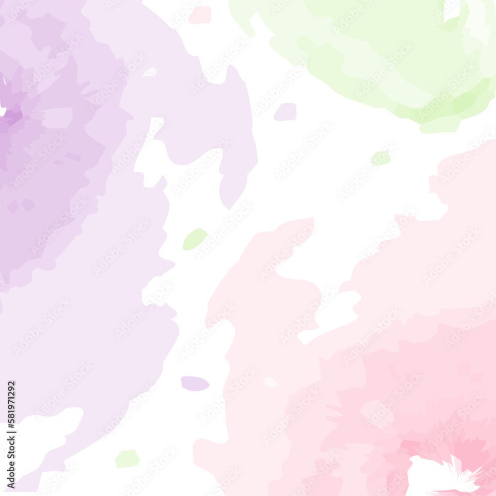 Background texture of abstract spots in trendy spring soft shades in a watercolor manner. Isolate