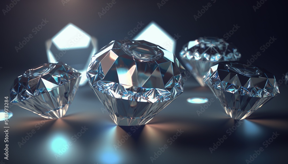 gems, diamonds, rubies, sapphires, in beautiful rays of light, generative AI gems, diamonds, rubies, sapphires, in beautiful rays of light, generative AI