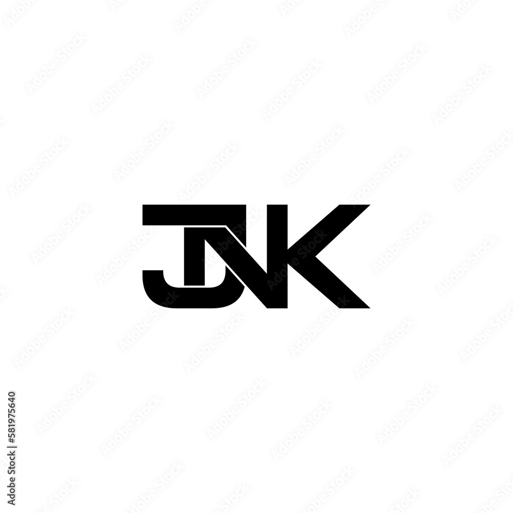 jnk lettering initial monogram logo design