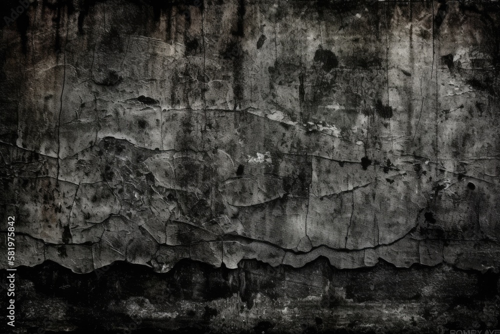old black wall background texture. Generative AI