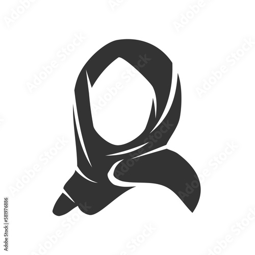 moeslim hijab female logo template Icon Illustration Brand Identity. Isolated and flat illustration. Vector graphic