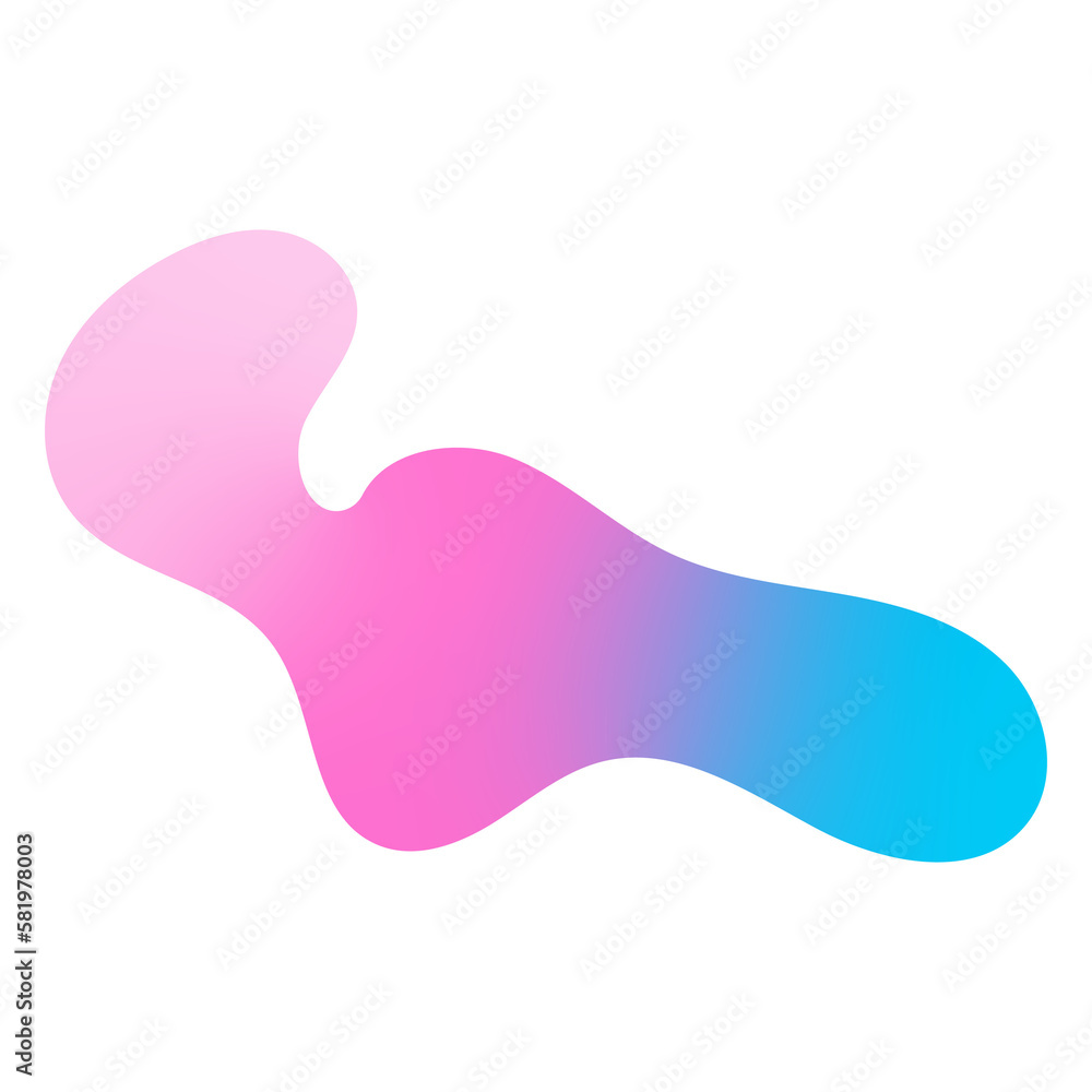 Holographic blob shape illustration of a pair of pink hearts Holographic blob shape illustration of a pair of pink hearts