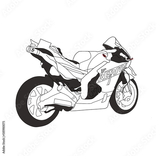 illustration of a motorcycle