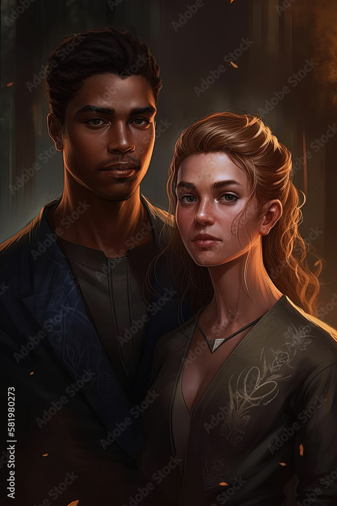 Man and Woman Romantic Lovers Scene Fiction Romance Fantasy Book Cover Style | Generative AI Man and Woman Romantic Lovers Scene Fiction Romance Fantasy Book Cover Style | Generative AI