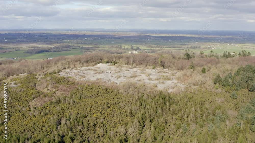 Aerial Orbit of Knockma Forest Hilltop, Cnoc Meadha, Ireland Aerial Orbit of Knockma Forest Hilltop, Cnoc Meadha, Ireland