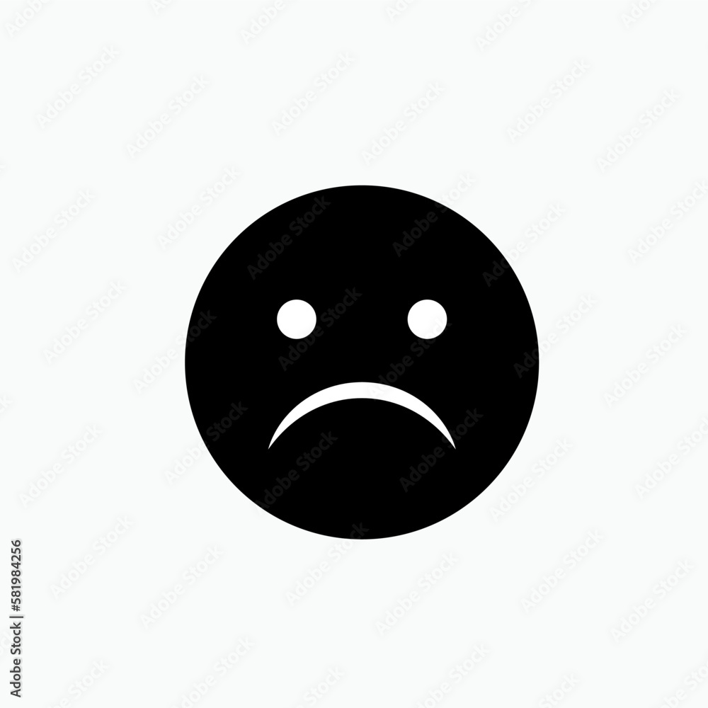 Fototapeta premium Sad Emoji Faces Vector Icon for Apps and Websites