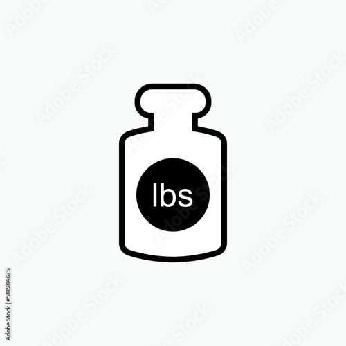 Weight Measurement Icon. Heaviness Symbol - Vector.    