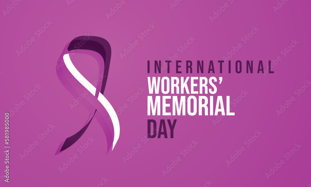 International workers memorial day. Template for background, banner, card, poster 
