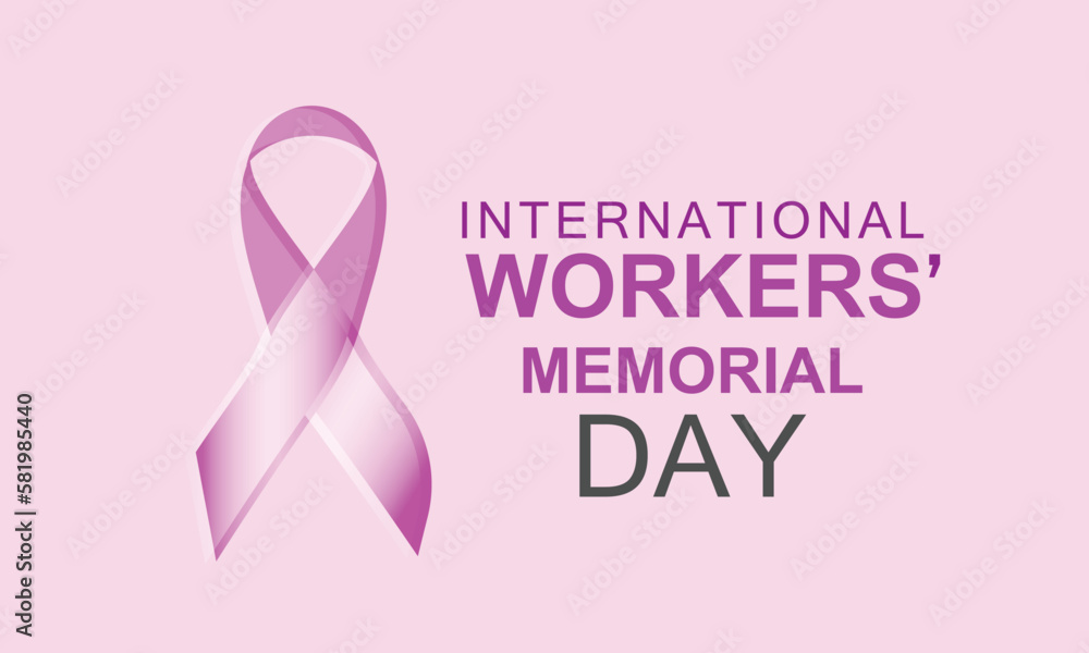 International workers memorial day. Template for background, banner, card, poster 