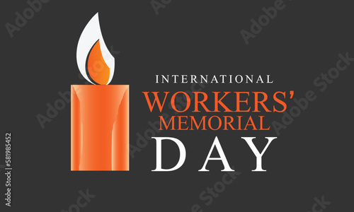 International workers memorial day. Template for background, banner, card, poster 