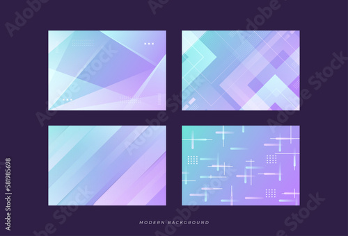 Modern background.4 Collection Set.Gradation. Geometric Effect EPS 10