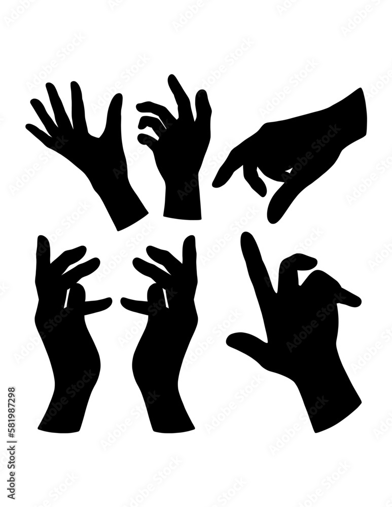 hand sign and symbol black silhouette hand sign and symbol black silhouette